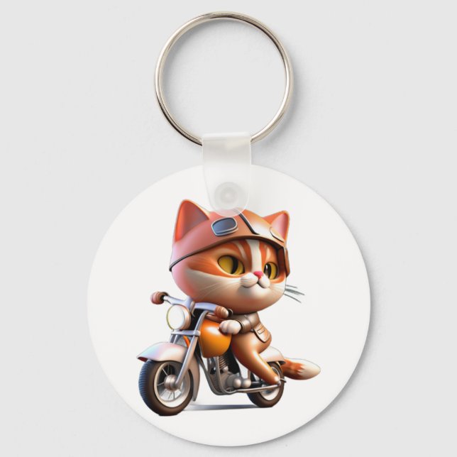 Chaveiro CTE-CAT dirigindo motocicleta T-Shirt Clássico (Frente)