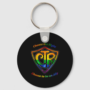 Chaveiro CTR do arco-íris - Aliado de LDS LGBT