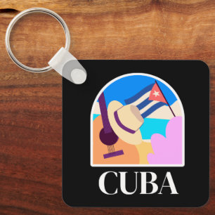 Chaveiro Cuba Flag Salsa Vintage