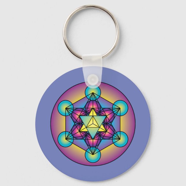 Chaveiro Cube Merkaba, do Metatron (Frente)