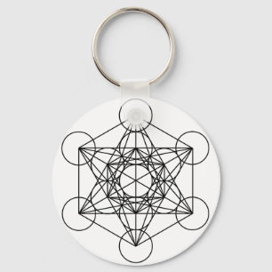 Chaveiro Cubo de Metatron (Branco)