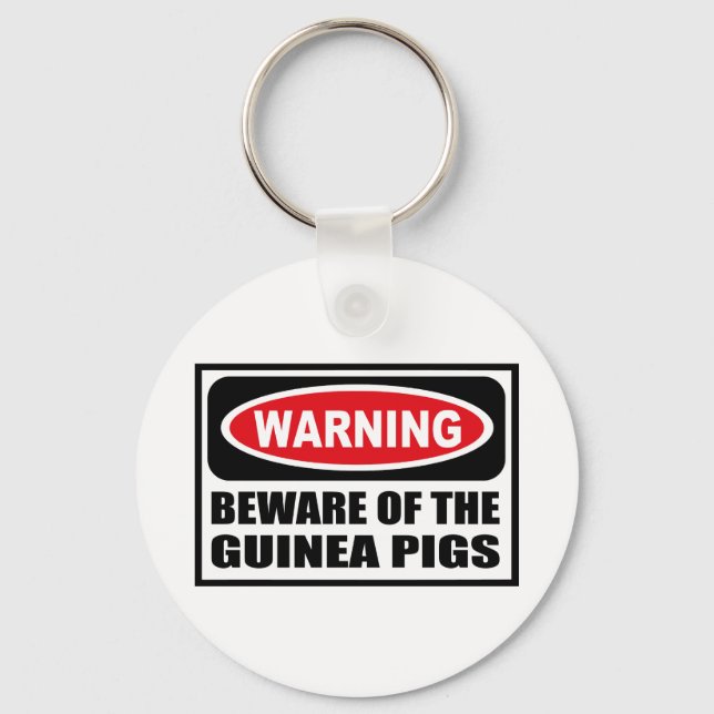 Chaveiro CUIDADO DA Cadeia-Chave PIGS DA GUINÉ (Frente)