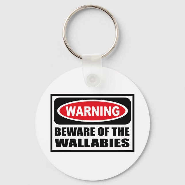 Chaveiro CUIDADO DA Cadeia-Chave WALLABIES (Frente)