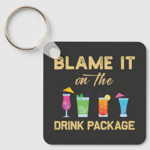 Chaveiro Culpa-o no Pacote Bebida Engraçado Família Cruzada