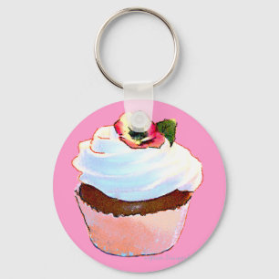 Chaveiro Cupcake com cadeia de teclas de Design de Arte Pan