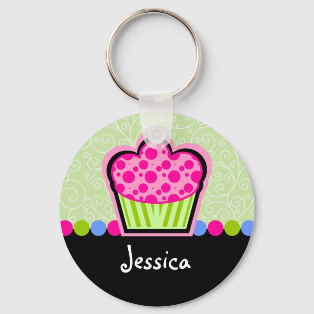 Chaveiro Cupcake Cute Personalizado (Frente)