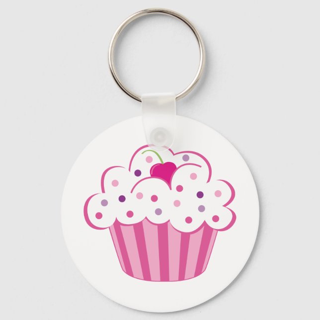 Chaveiro Cupcake rosa (Frente)