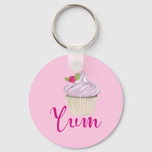 Chaveiro Cupcake Rosa Sonho com Yum Framboesa!