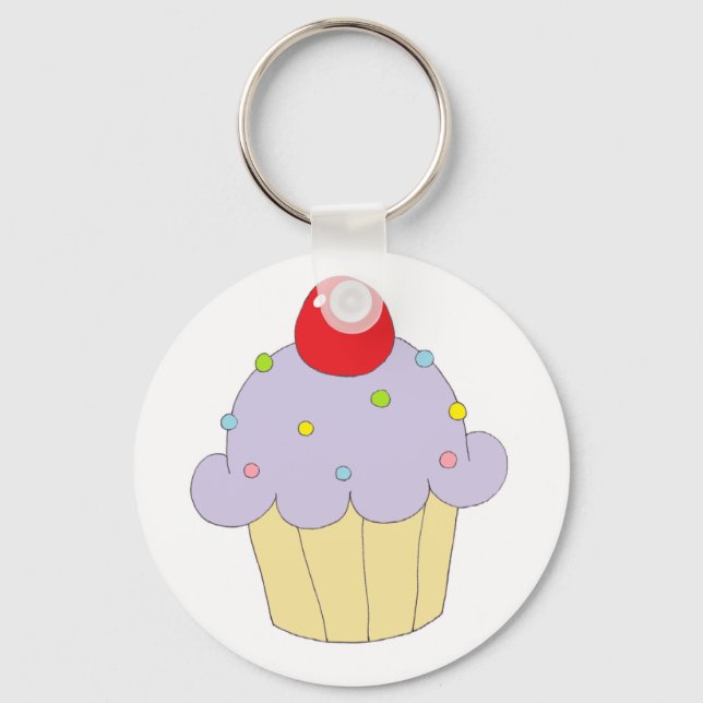 Chaveiro Cupcake roxo (Frente)