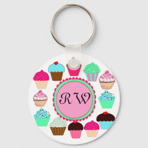 Chaveiro Cupcakes coloridos