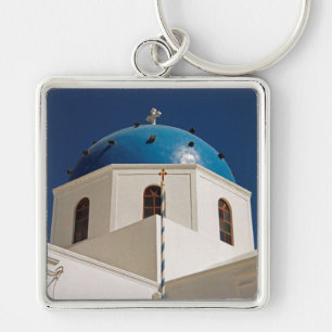 Chaveiro Cúpula azul, Santorini, Grécia