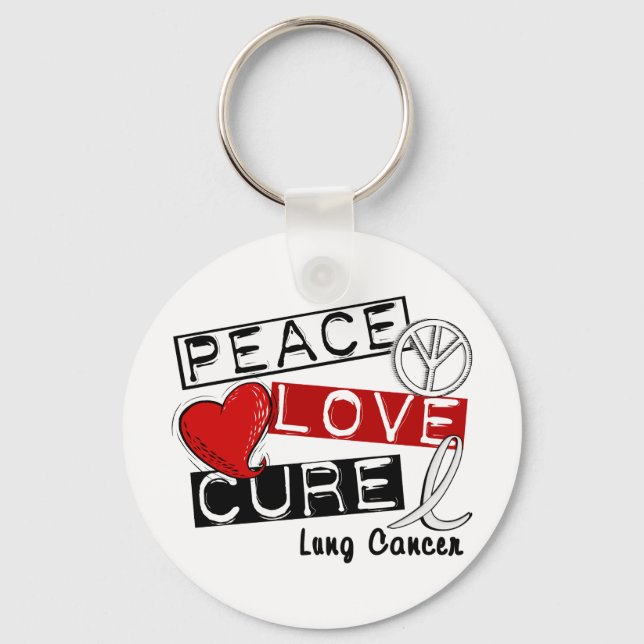 Chaveiro CURE 1 DA PAZ DO Cancer pulmonar (Frente)
