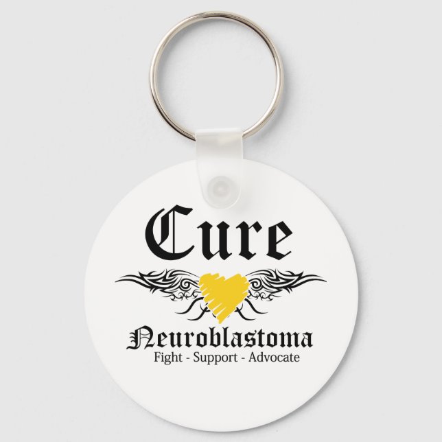 Chaveiro Cure NeuroblastomaAsas de Tatuagem (Frente)