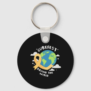 Chaveiro CureFest em torno do suporte mundial ao Cancer de