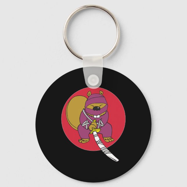 Chaveiro Curioso Beaver. Ninja Beaver (Frente)