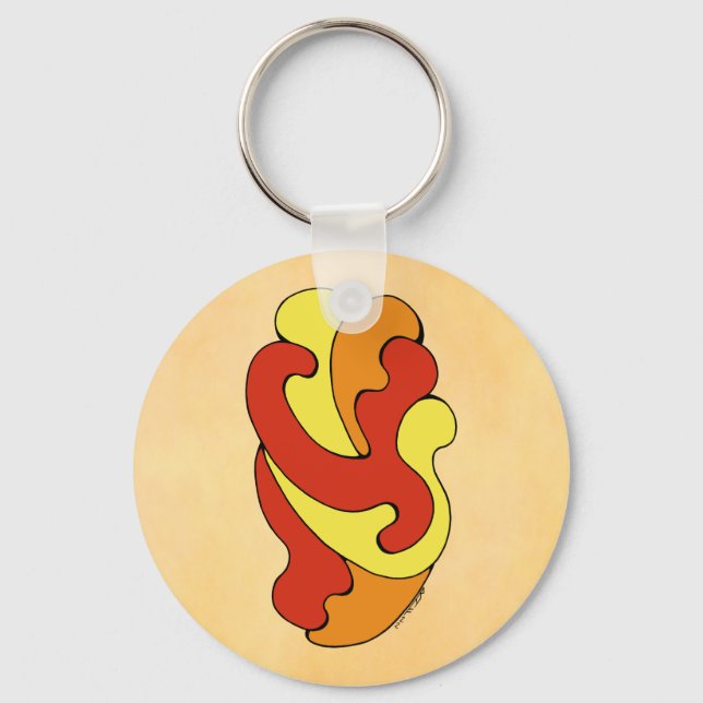 Chaveiro Curvas de Embrasão (Amarelo, Vermelho, Laranja) (Frente)