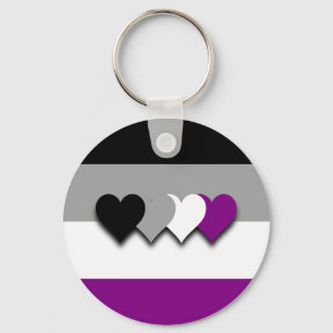 Chaveiro Custom asexuality flag Keychain