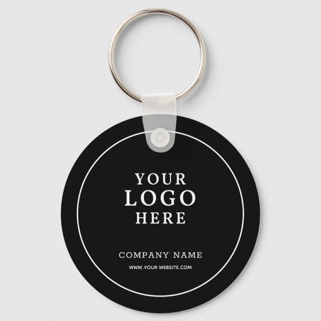 Chaveiro Custom Black Business Logo Qr Code Promotional   (Frente)