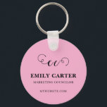 Chaveiro Custom Business Name Promotional Keychains<br><div class="desc">Promote your brand with this custom business name promotional keychain. Perfect for small business marketing,  company branding,  and giveaways. Personalize with your business name,  logo,  or custom text to create a professional branded accessory. A modern minimalist promotional product ideal for networking,  events,  and memorable business promotions.</div>