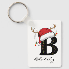Chaveiro Custom Christmas Monogram Keychain for Friends