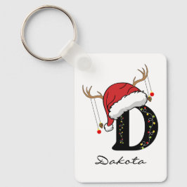 Chaveiro Custom Christmas Monogram Keychain for Friends