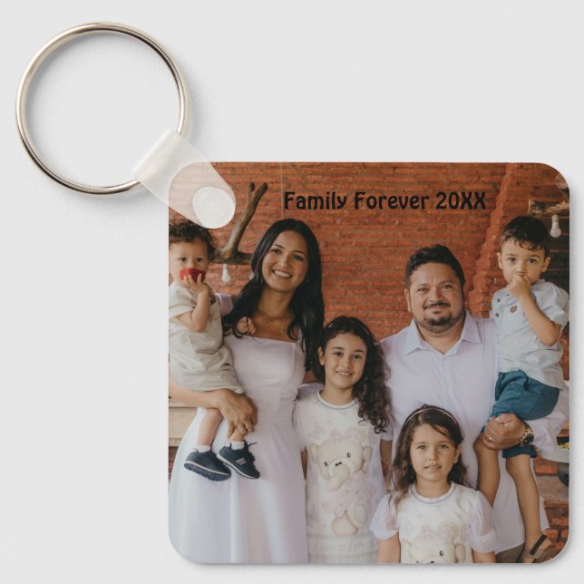 Chaveiro Custom Family Photo Aluminum Circle Keepsake (Frente)