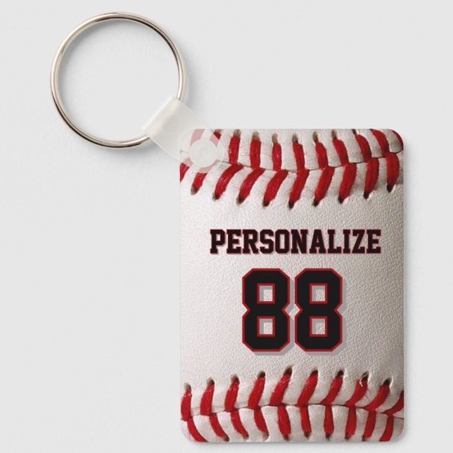 Chaveiro Custom Jersey Number & Name Baseball Player Design (Frente)