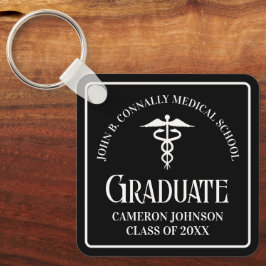 Chaveiro Custom Medical School Black Graduation Keepsake