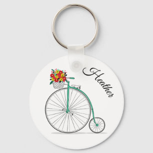 Chaveiro Custom Name Unicycle Bike Keychain