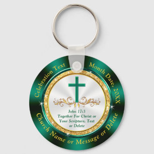 Chaveiro Custom Order for Pastor Leo, Green Church Keychain
