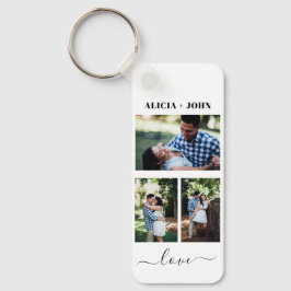 Chaveiro Custom Personalized Double Sided 3 Photo keychain