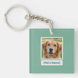 Chaveiro Custom Pet Photo Keychain | Personalized Pet Name 