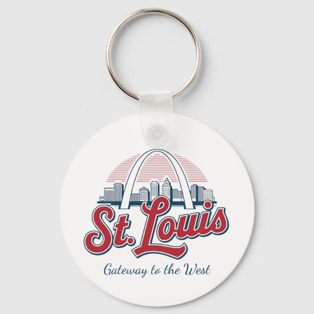Chaveiro Custom Photo & St. Louis Gateway Arch Slogan (Frente)