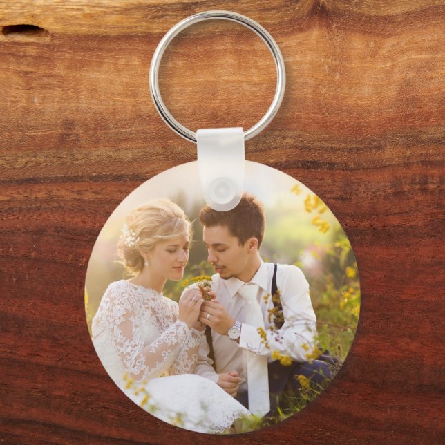 Chaveiro custom photo wedding keepsake  (Frente)
