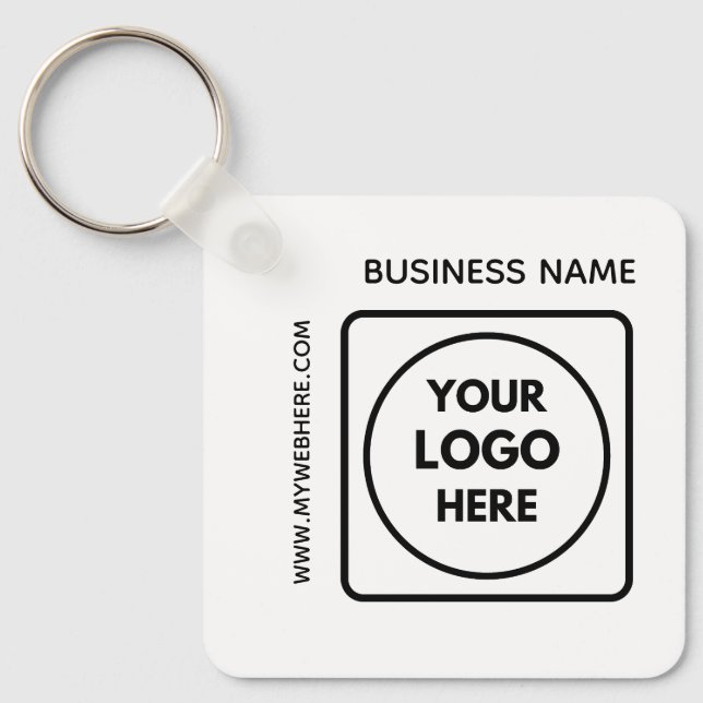 Chaveiro Custom QR Code Logo Text Corporate Swag Keychains (Frente)