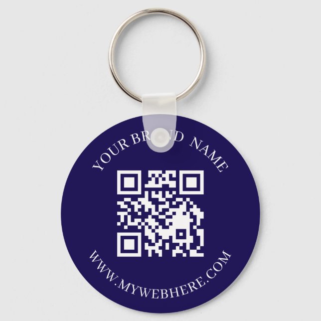 Chaveiro Custom QR Code Text Color Promo Keychains (Frente)