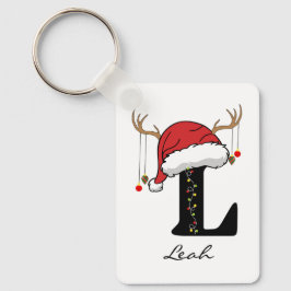 Chaveiro Custom Santa Monogram Keychain for Friends & Moms