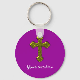 Chaveiro Customizável cristão roxo