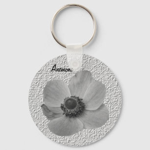 Chaveiro customizável da anêmona do vintage