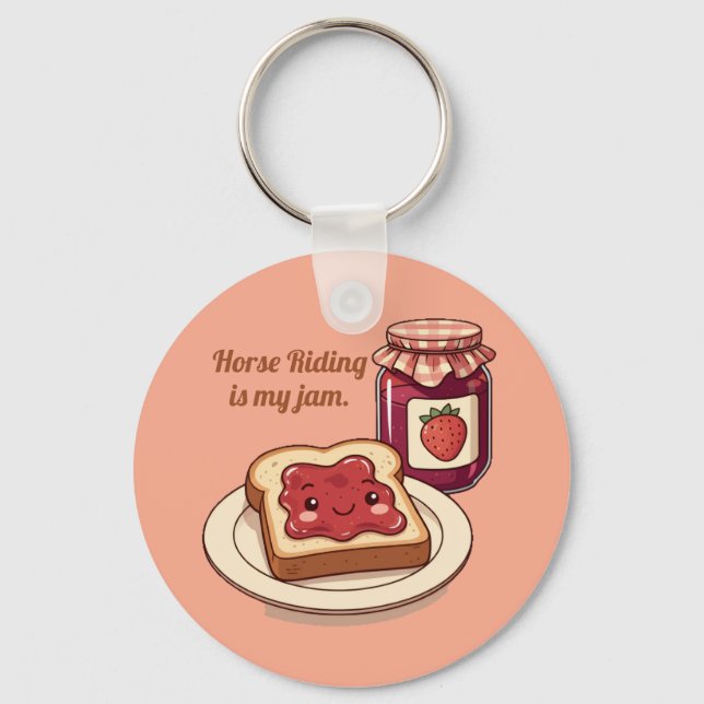 Chaveiro [Customize] is my jam - cute jam and toast cartoon (Frente)