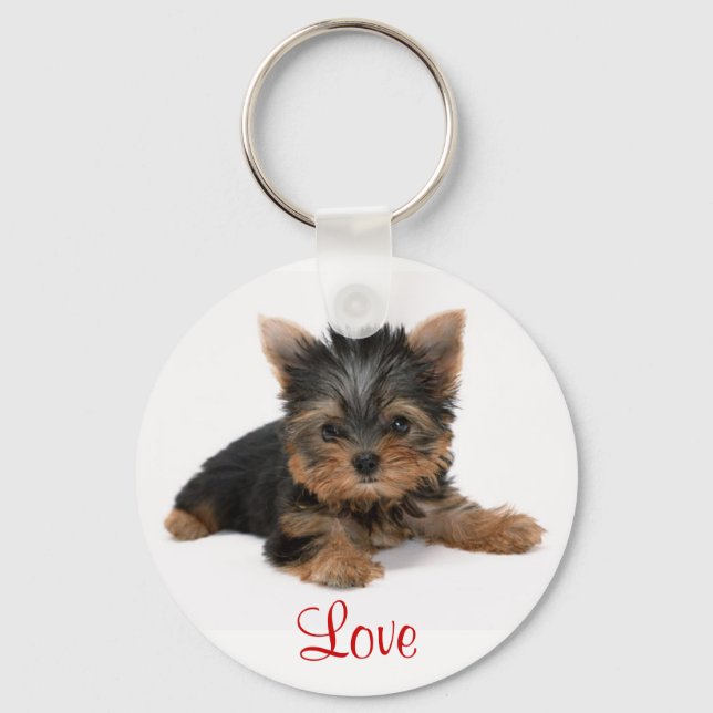 Chaveiro Cut Yorkshire Terrier Puppy Love Key Chain (Frente)