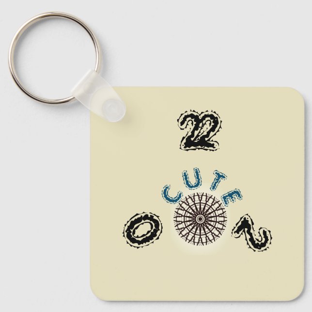 Chaveiro CUTE_2022_ BLACK E BROWN LIGHT YELLOW_Aluminium (Frente)