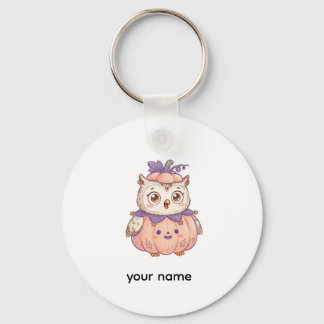 Chaveiro Cute Abóbora de Halloween Coruja Personalizada