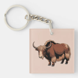 Chaveiro Cute & adorable brown Yak