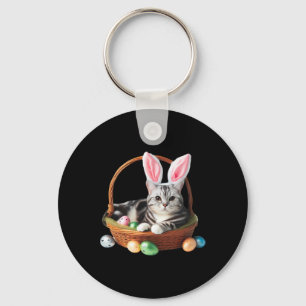 Chaveiro Cute American Shorthair Cat Easter Ovo Proprietári