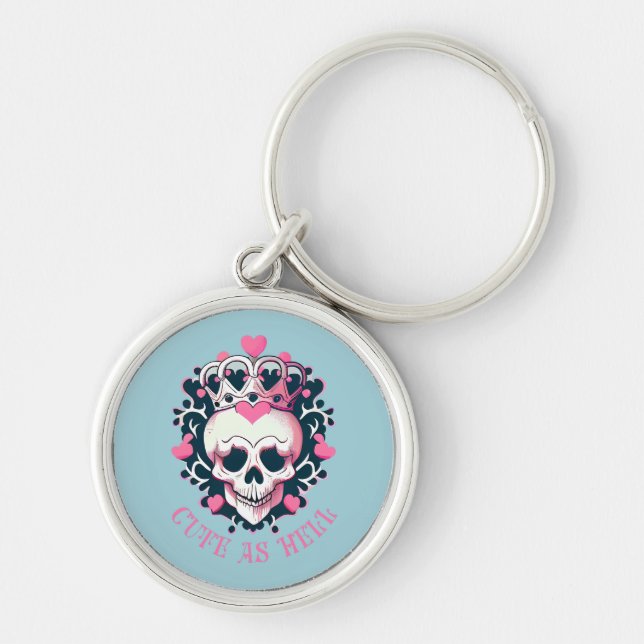 Chaveiro Cute as Hell Schädel mit Krone (Frente)