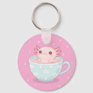 Chaveiro Cute axolotl in a cup