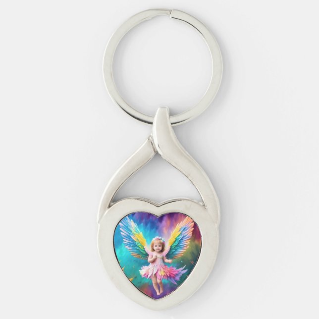 Chaveiro Cute Baby Angel Wings Art-38424 (Frente)