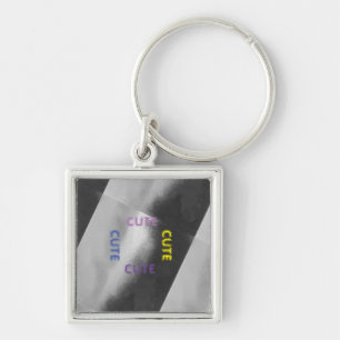 Chaveiro CUTE_ BLACK E CINZA LIGHT (Púrpura Amarelo AZUL)