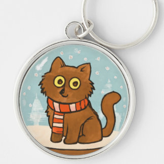 Chaveiro Cute Cat with Scarf Keychain